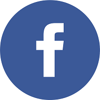 Facebook logo, white f in a blue circle